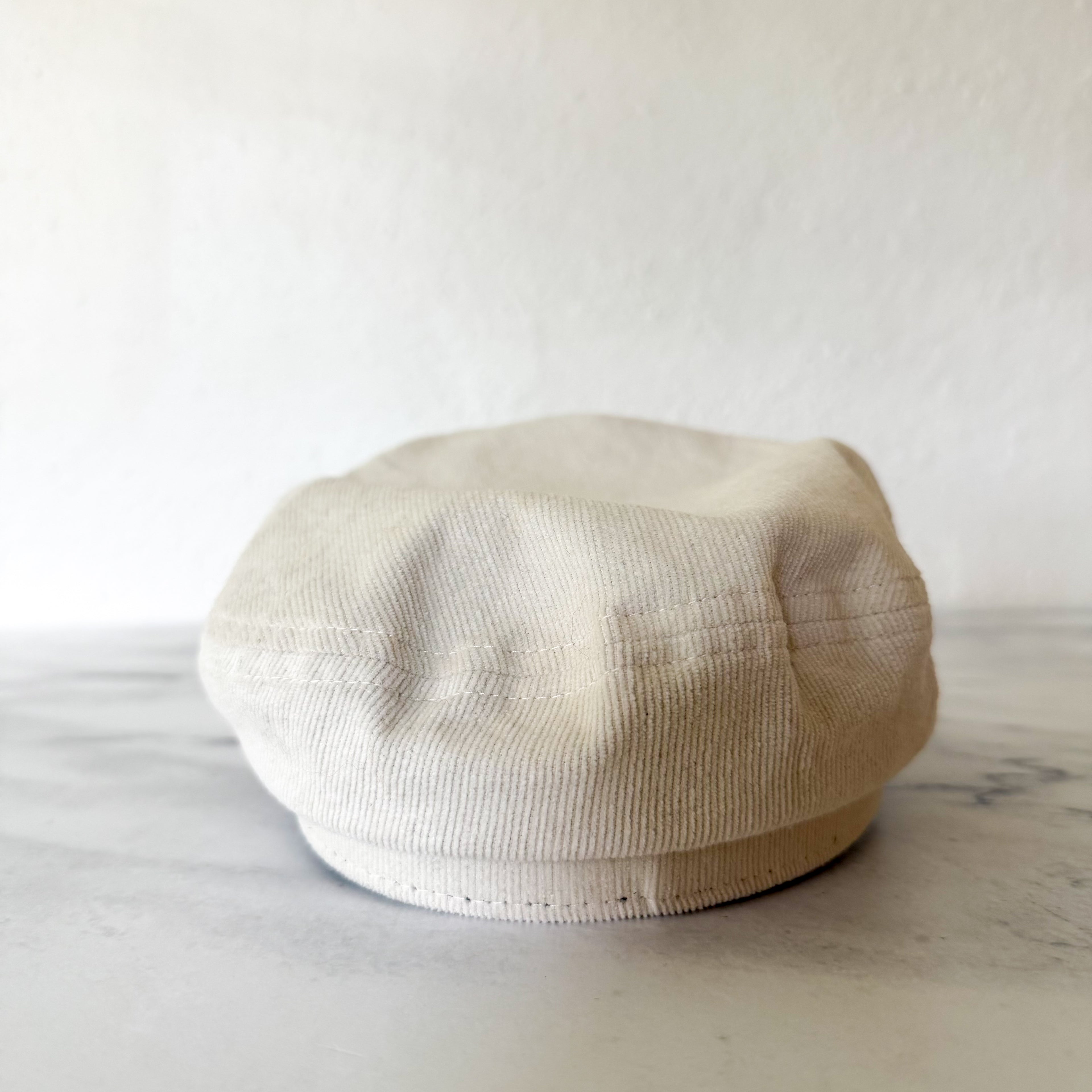 Brixton Ashland Vega Fiddler Fisherman Cap in Ivory Corduroy | XS