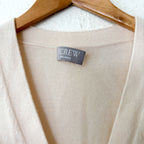 J.Crew 100% Cashmere V-Neck Relaxed Cardigan Sweater in Cream | XS