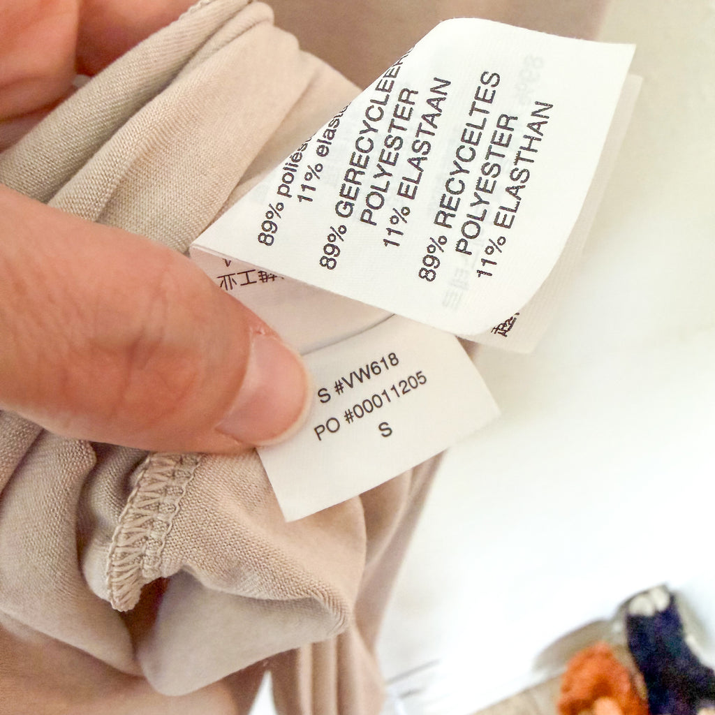 Vuori Halo Racerback Shelf Bra Midi Tank Dress in Ecru Tan | S