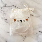 H&M Home Cotton Flag Banner Garland Neutral Rust Boho Nursery Decor | 105" x 6"