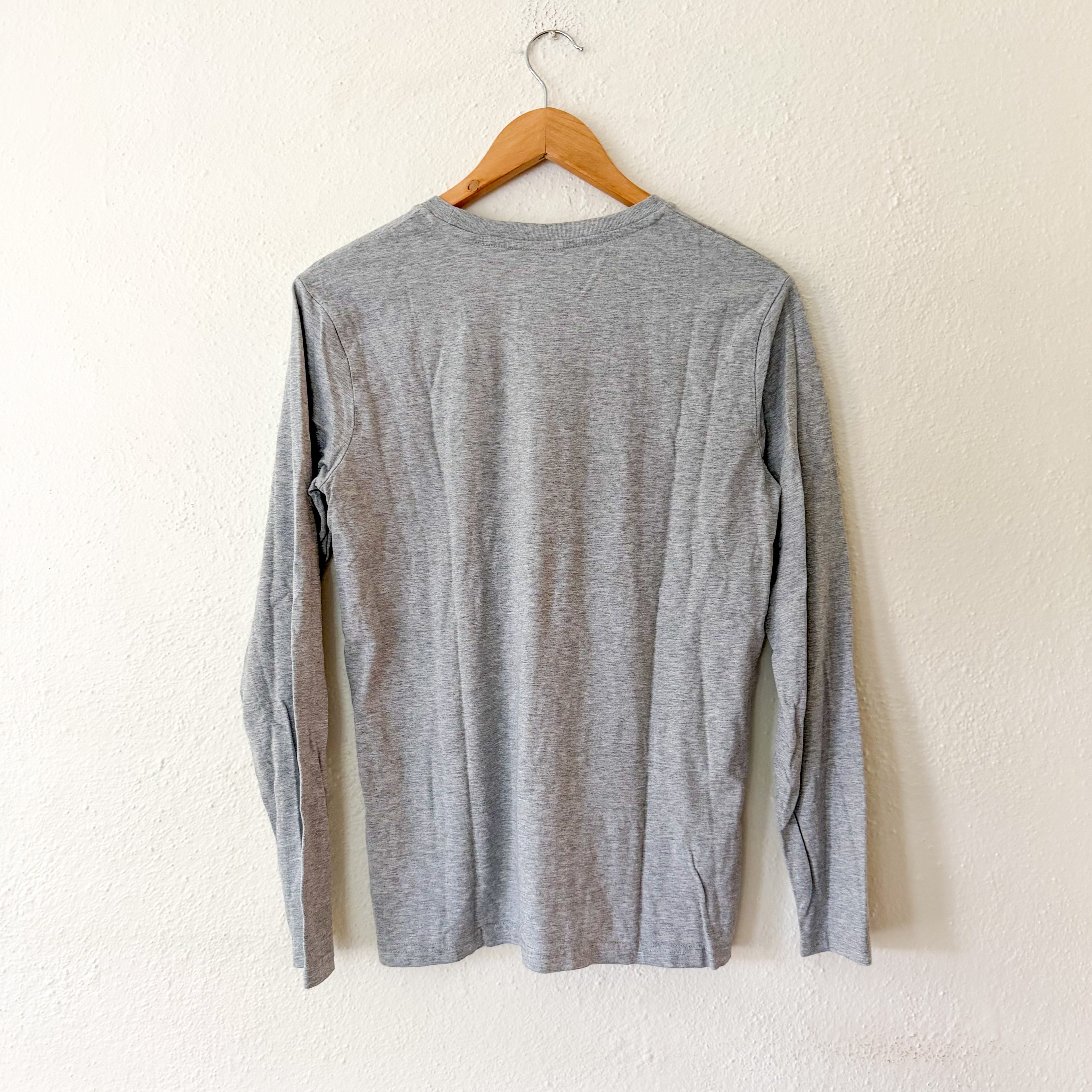 Jam Industries Sunday Club Organic Cotton Heather Grey Long Sleeve T-Shirt | XS