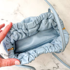 Mansur Gavriel Mini Cloud Clutch 100% Italian Lambskin Leather Purse | Cornflower Blue