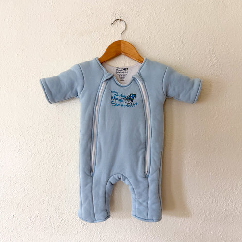 Baby Merlin Light Blue Cotton Magic Sleepsuit Infant Sleep Bag | S (3-6m)