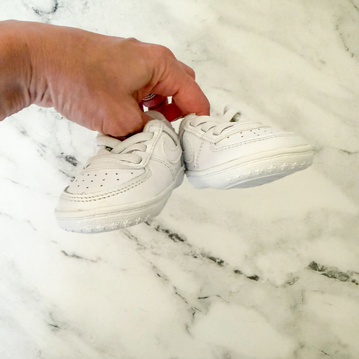 Nike Baby Force 1 Crib Shoe in 'White White' | 2C