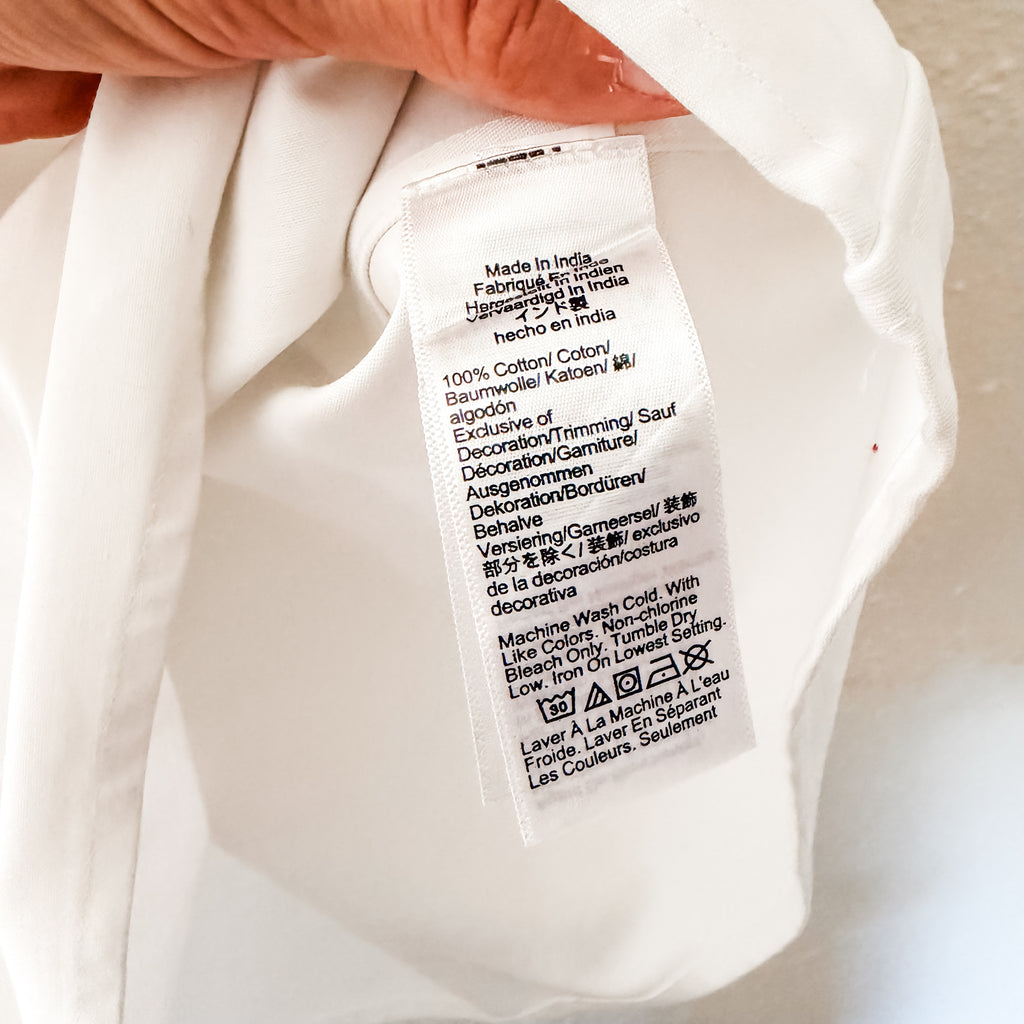 J.Crew White Ondine Mini Dress in Double Cotton Poplin | XS