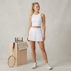 J.Crew Active Pleated Mini Tennis Skirt in White | XXS