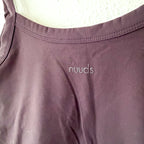 Nuuds Elevate Scoop Crop Top Tank Top in Eggplant | M