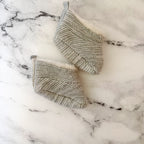 Gap Light Grey Marle Garter Knit Lined Baby Booties |3 (6-12m)