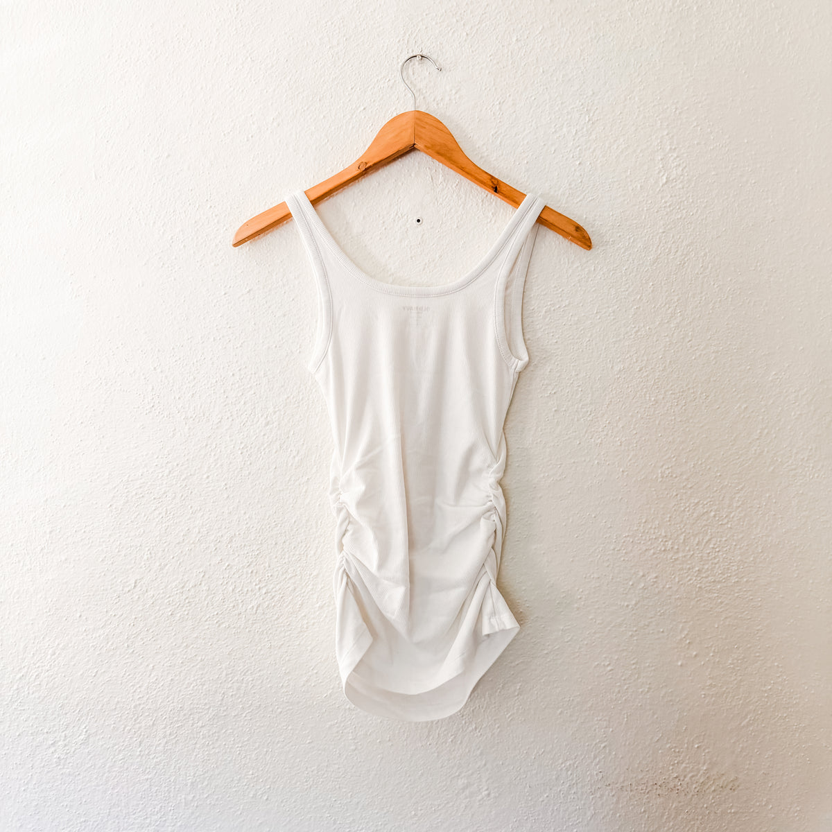 Old Navy Maternity First Layer Scoop-Neck Ribbed Tank Top in Calla Lily White | XS