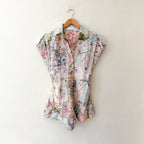 ZIMMERMANN Petite Halliday Linen Floral Printed Romper | 0P