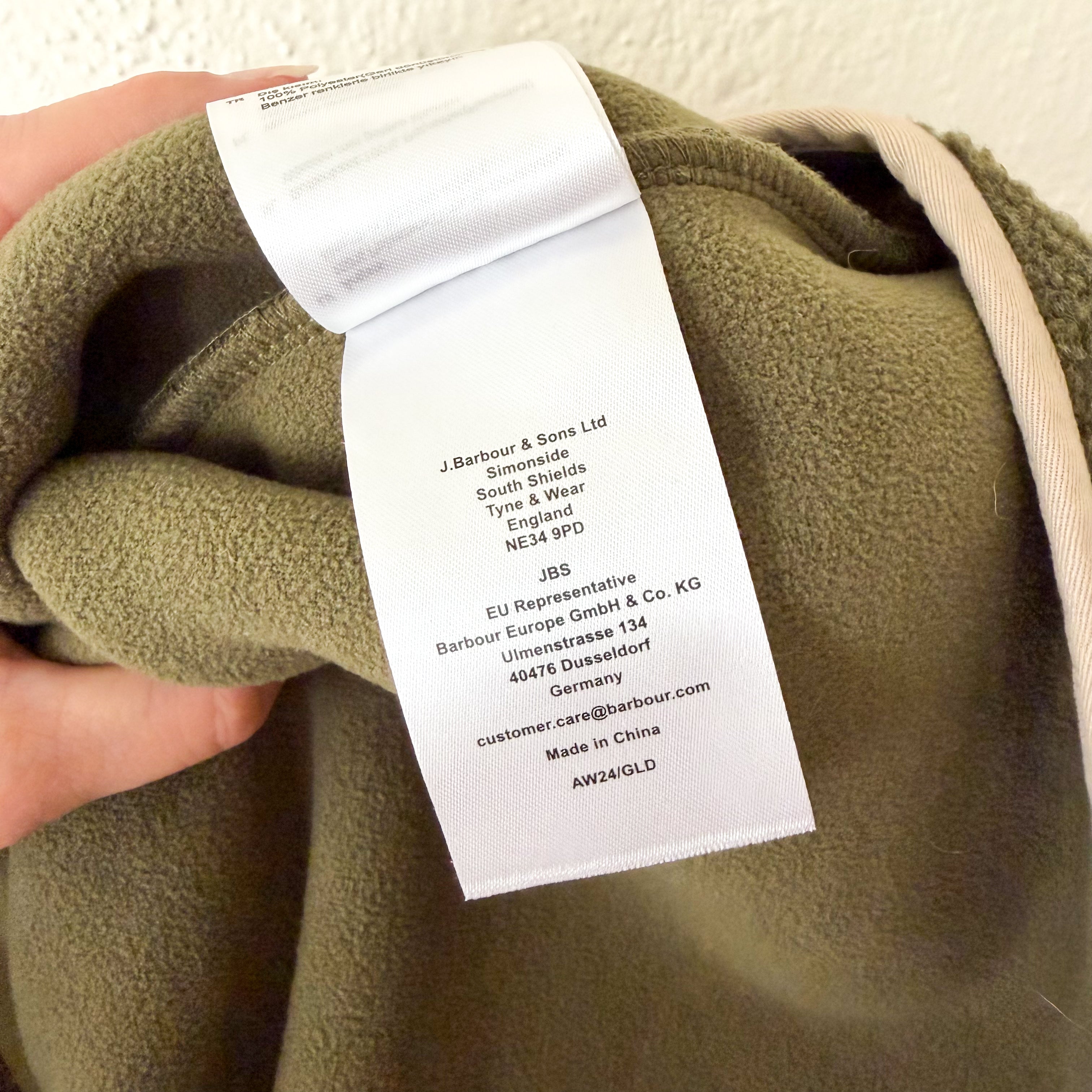 Barbour Violette Fleece Jacket in Olive Green | 8