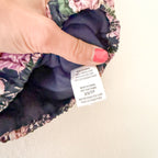 Cami NYC 100% Linen Cropped Purple Floral Puff Sleeve Blouse | XS
