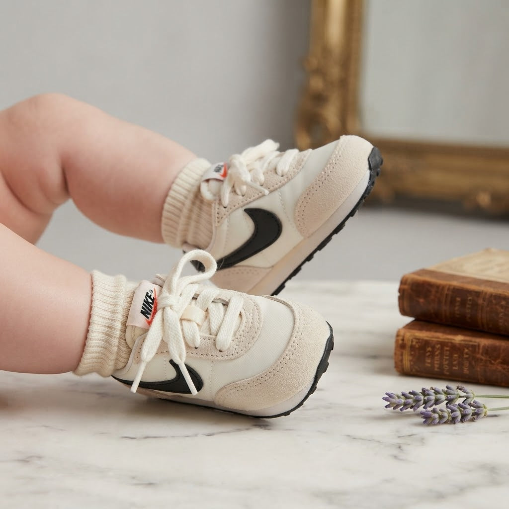 Nike Baby Waffle Trainer 2 in White Sail Black | 3C