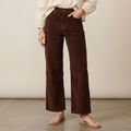 J.Crew Slim-Wide Leg Stretch Corduroy Pants in Dark Brown French Press | 24