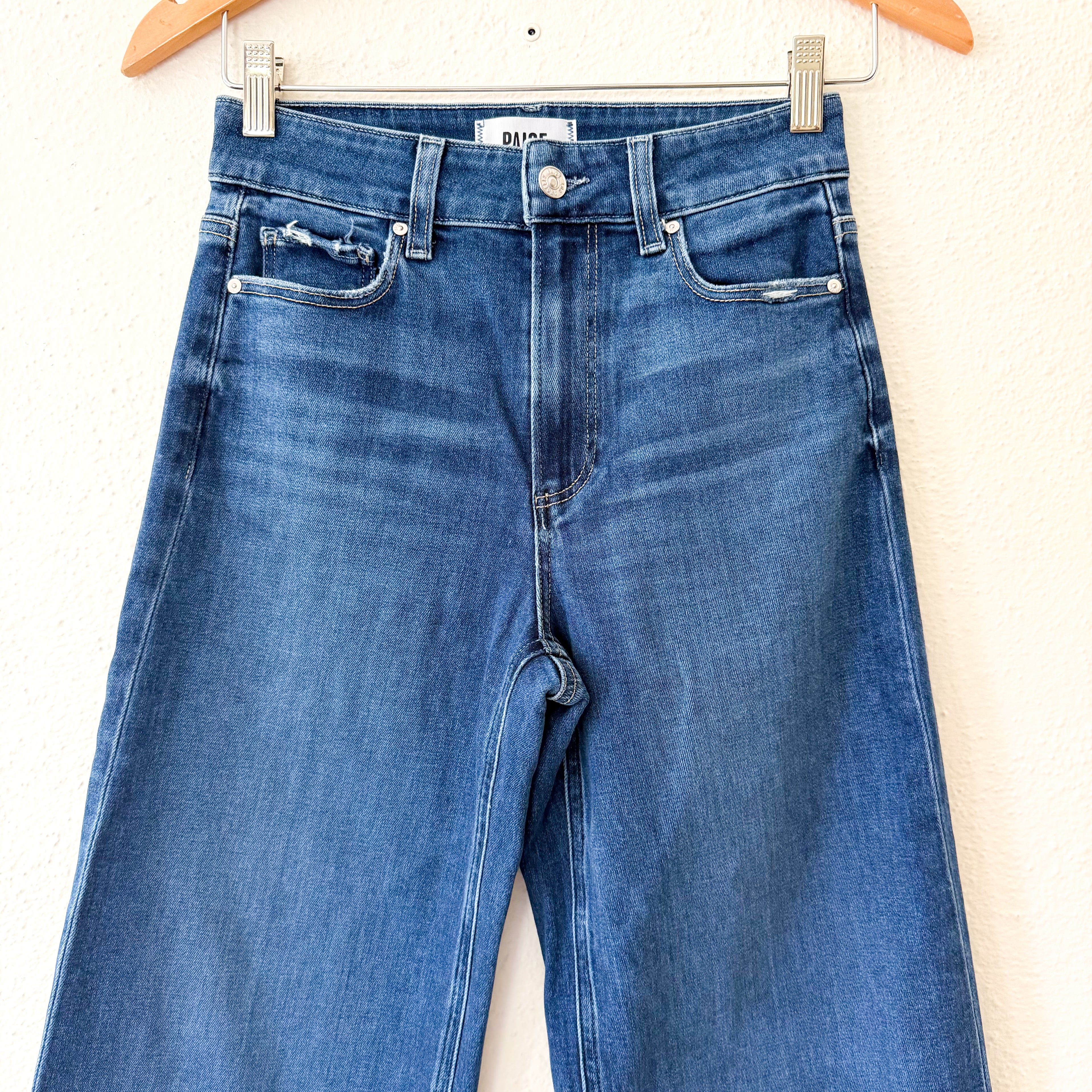 PAIGE Anessa Petite Wide Leg Denim in Dresden Blue Wash | 25P