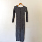 Abercrombie & Fitch Ribbed Wool-Blend Midi Sweater Dress in Dark Grey | XSP