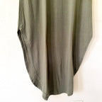 Women's Olive Green Midi Jersey Dress | Small