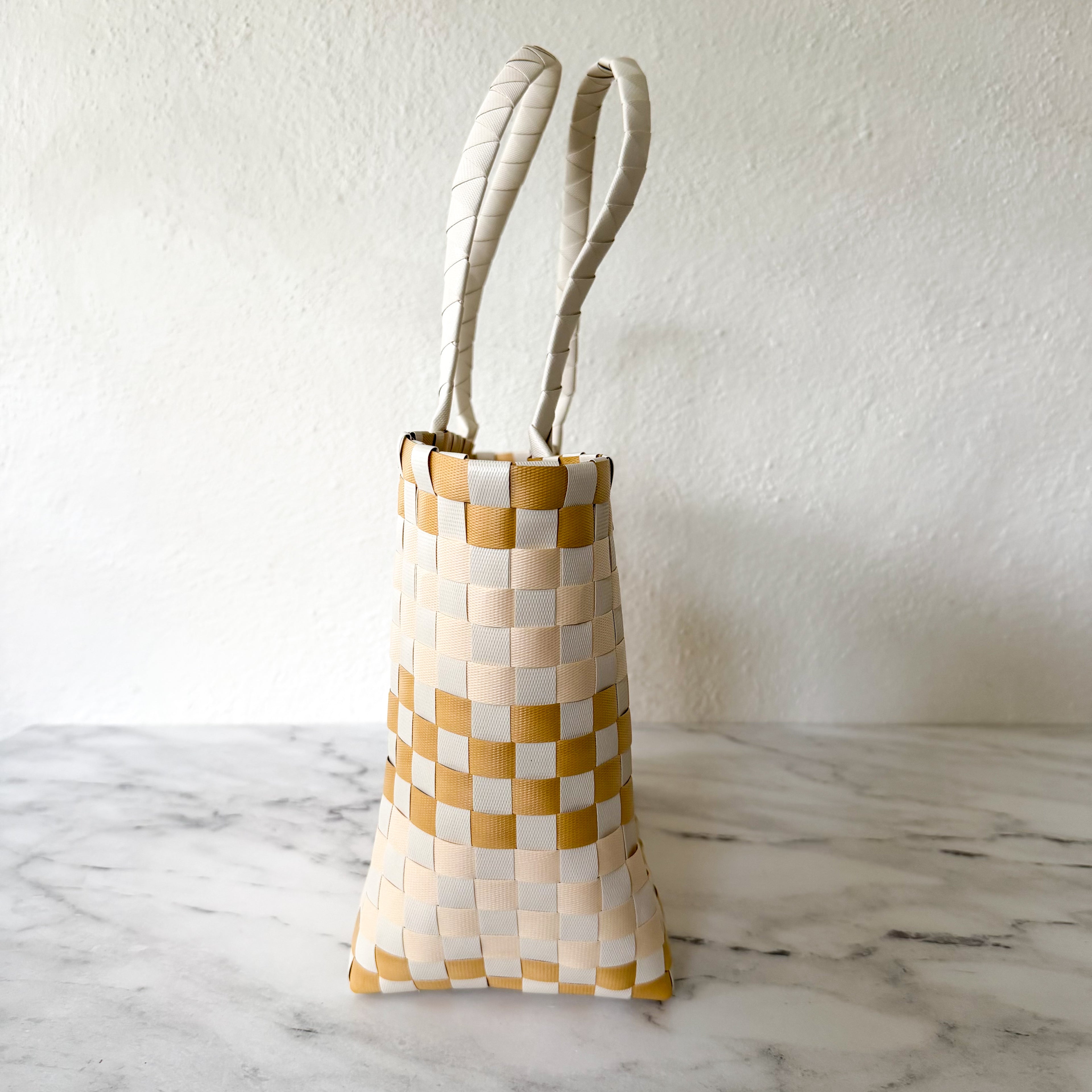 Unbranded Woven Boho Large Market Tote Bag in Neutral Tones
