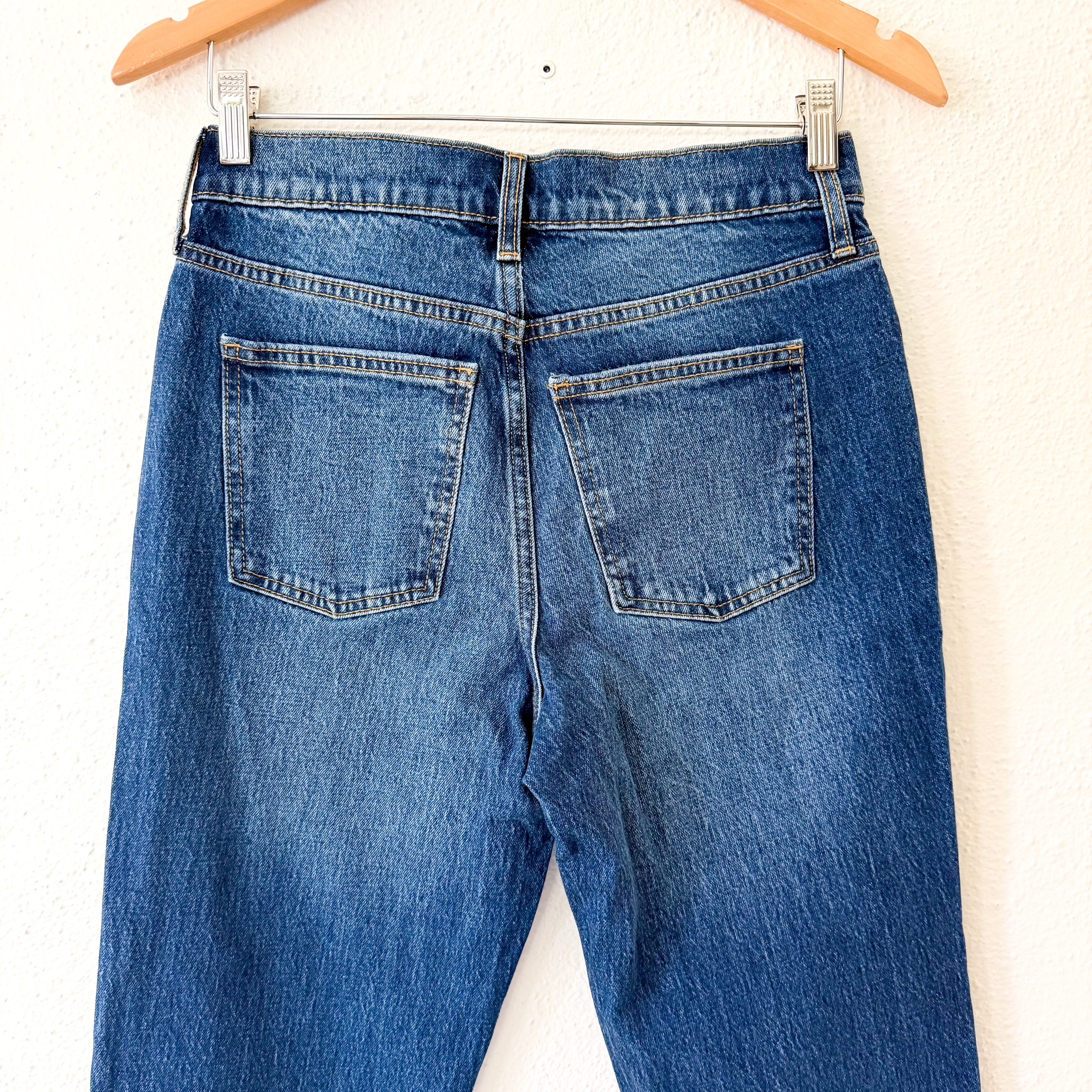 Free Assembly Mid Rise Slim Leg Jeans in Authentic Dark Wash | 0