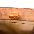 Tory Burch Lee Radziwill Black Croc-Embossed Leather Petite Bag