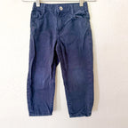 H&M Navy Blue Cotton Loose Fit Tapered Leg Pants | 3T