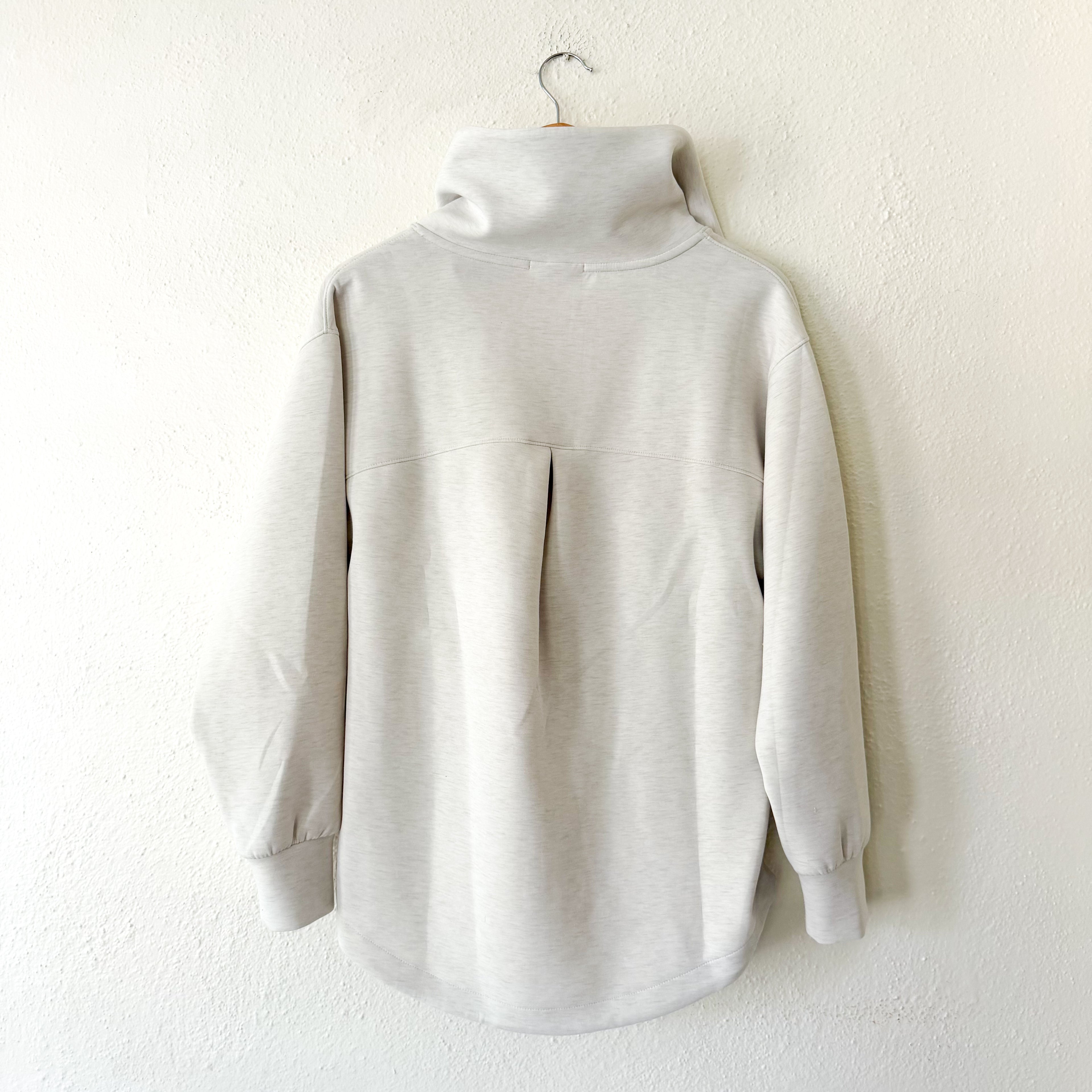 Zella Ultra Soft Half Zip Pullover in Beige Ivory Heather | XS