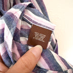 Taylorbyrd 100% Cotton Oversized Purple Striped Button Down Shirt | S