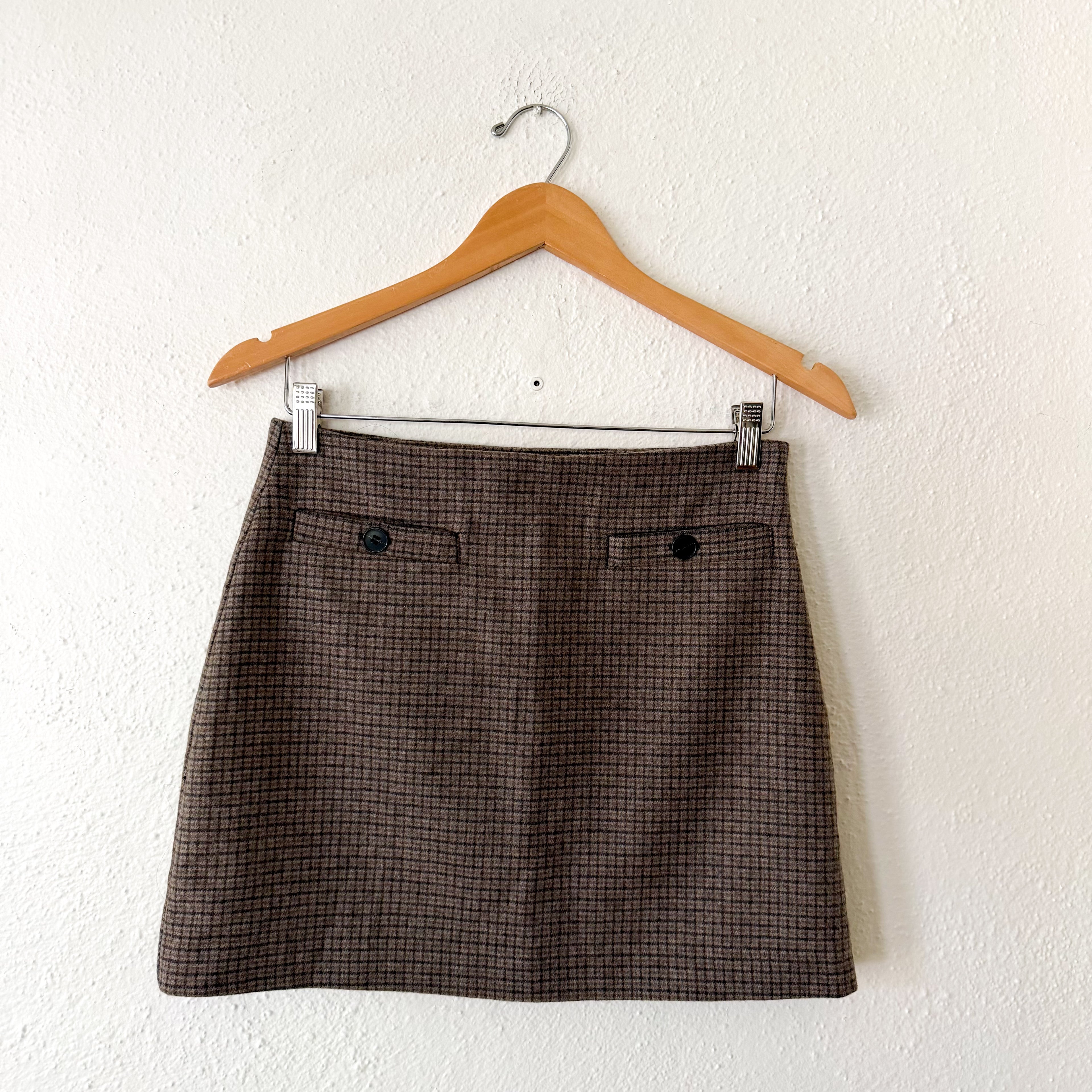 Madewell Italian Wool-Blend Mini Skirt in Parton Check | 0