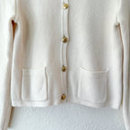 J. Crew Crewneck Cardigan Lady Jacket Sweater in Cream | XS