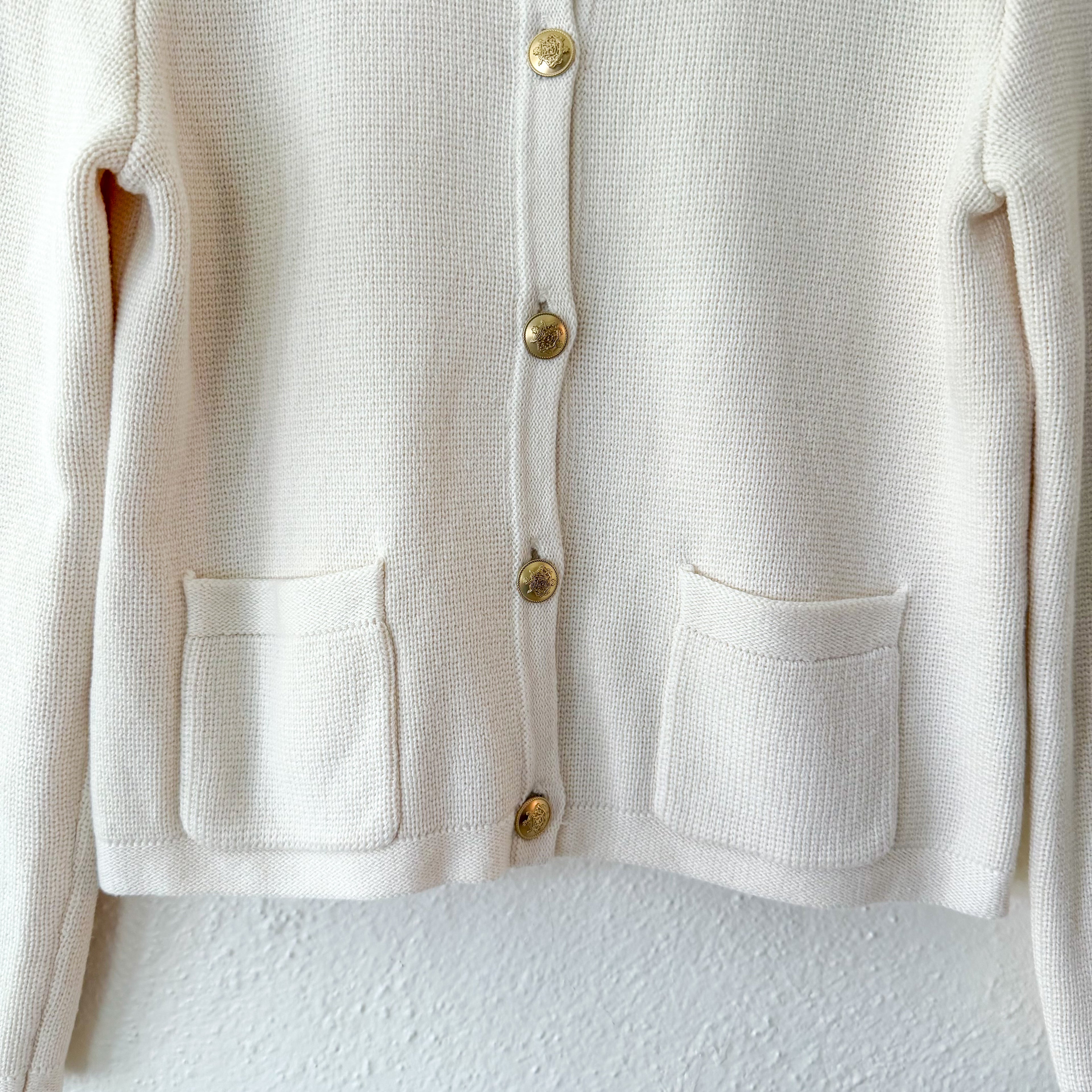 J. Crew Crewneck Cardigan Lady Jacket Sweater in Cream | XS