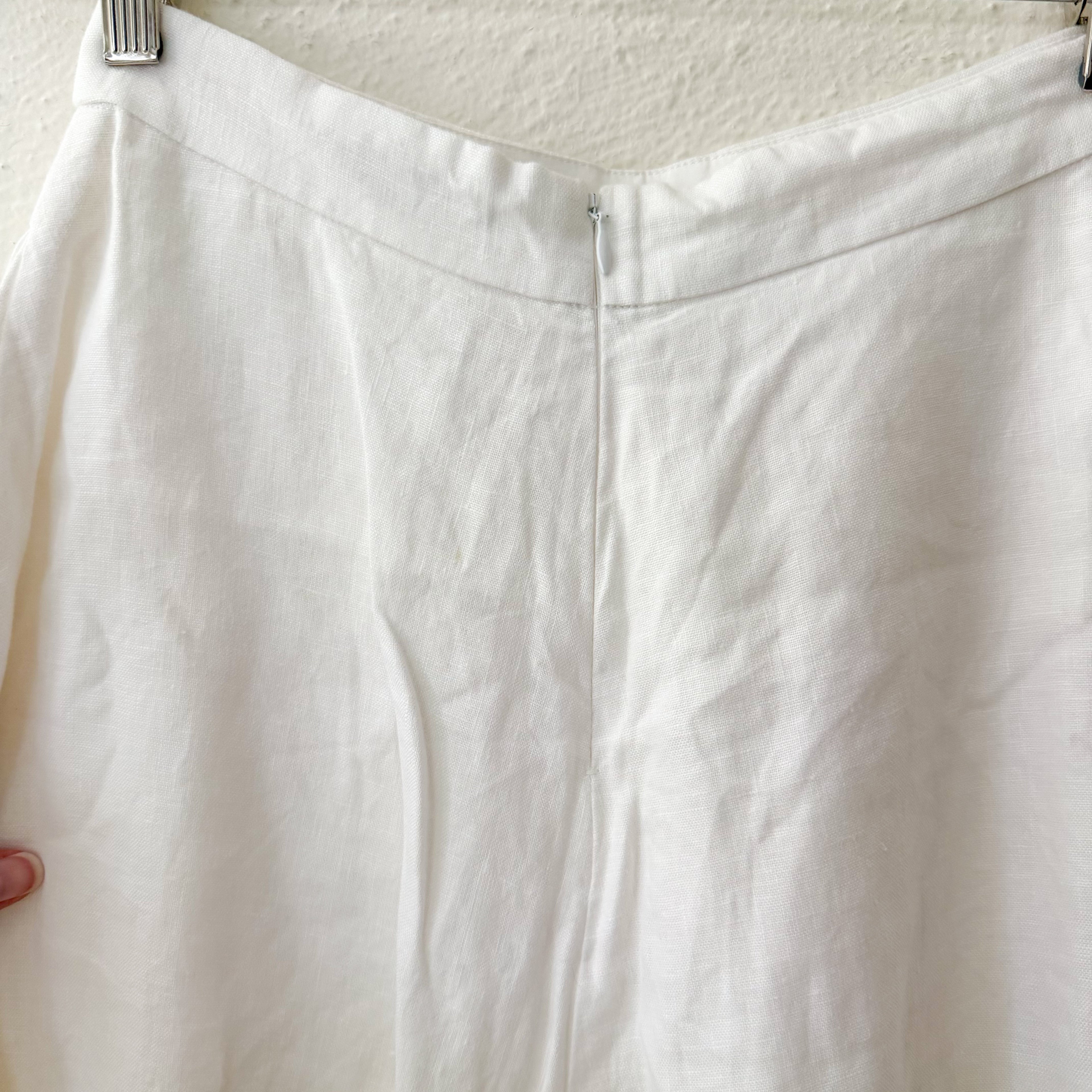 Reformation 100% Linen Button Side Pocket Maxi Skirt | 0
