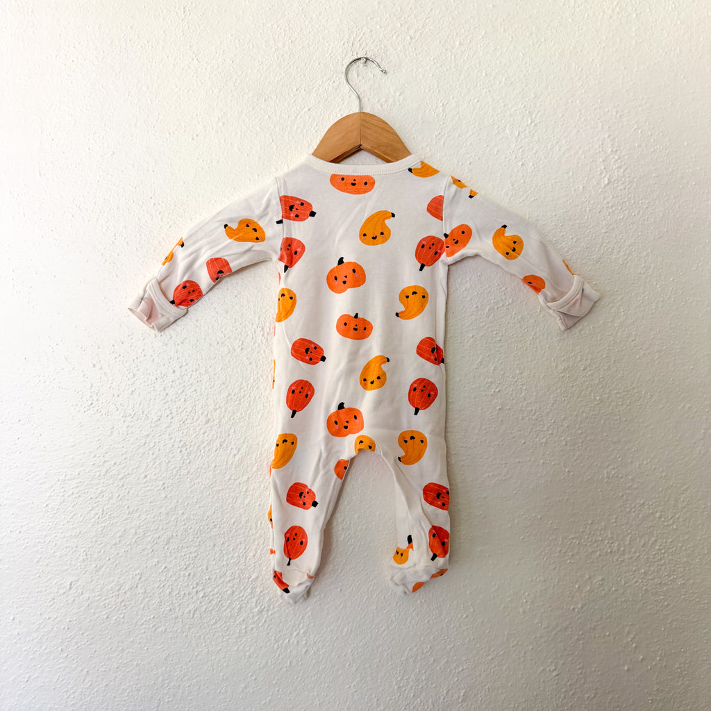 Old Navy Halloween Jack-O-Lantern 2 Way Zipper Footed Sleeper | 6-9m