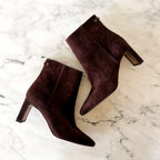 Sam Edelman Saige Suede Ankle Bootie in Cafe Noir | 6.5