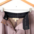 MICHAEL Michael Kors Drapey Satin Wide Leg Pants in Chestnut, sz 0