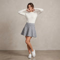Free Assembly Heather Grey Mini Sweater Skirt with Rhinestones | Medium