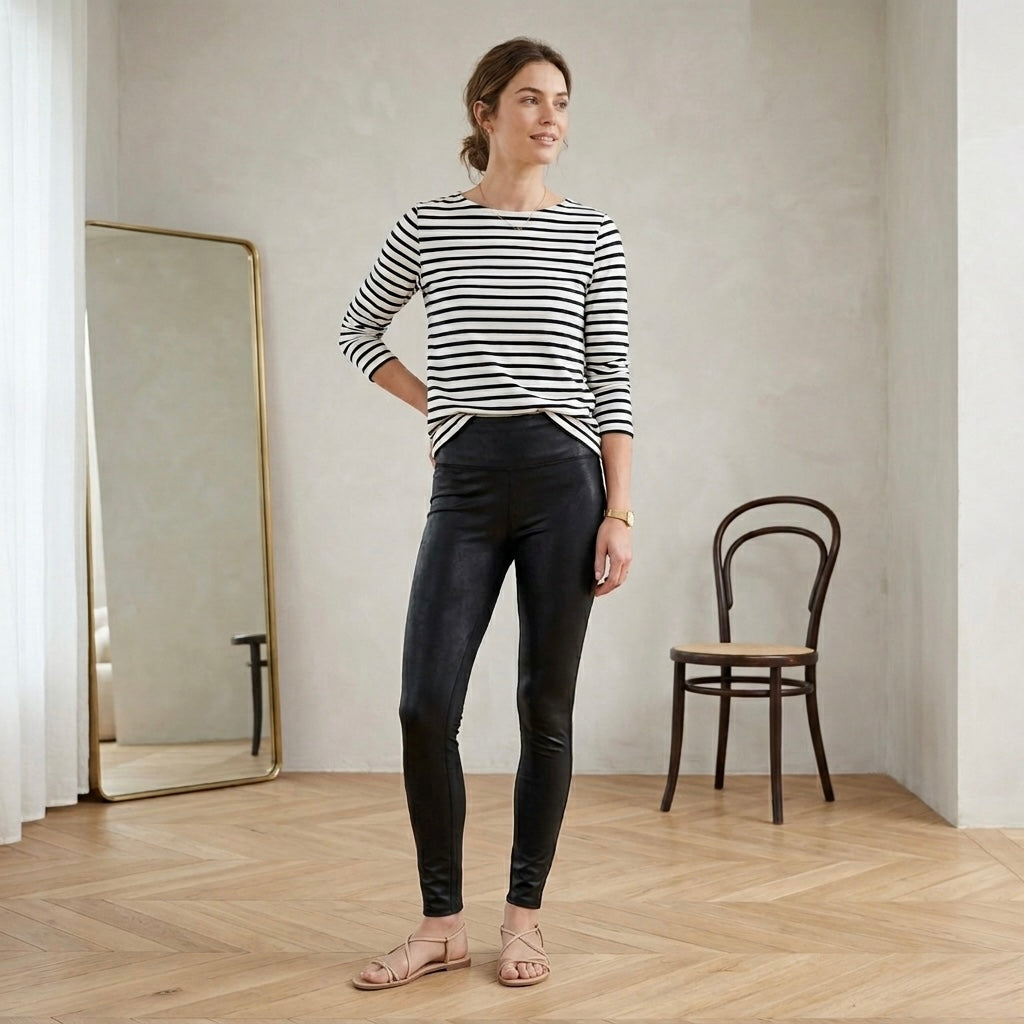 Spanx Black Faux Leather Leggings | XS