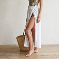 J.Crew Beach Cotton Button Waist Midi Skirt Sarong | XXS