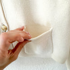 J. Crew Crewneck Cardigan Lady Jacket Sweater in Cream | XS