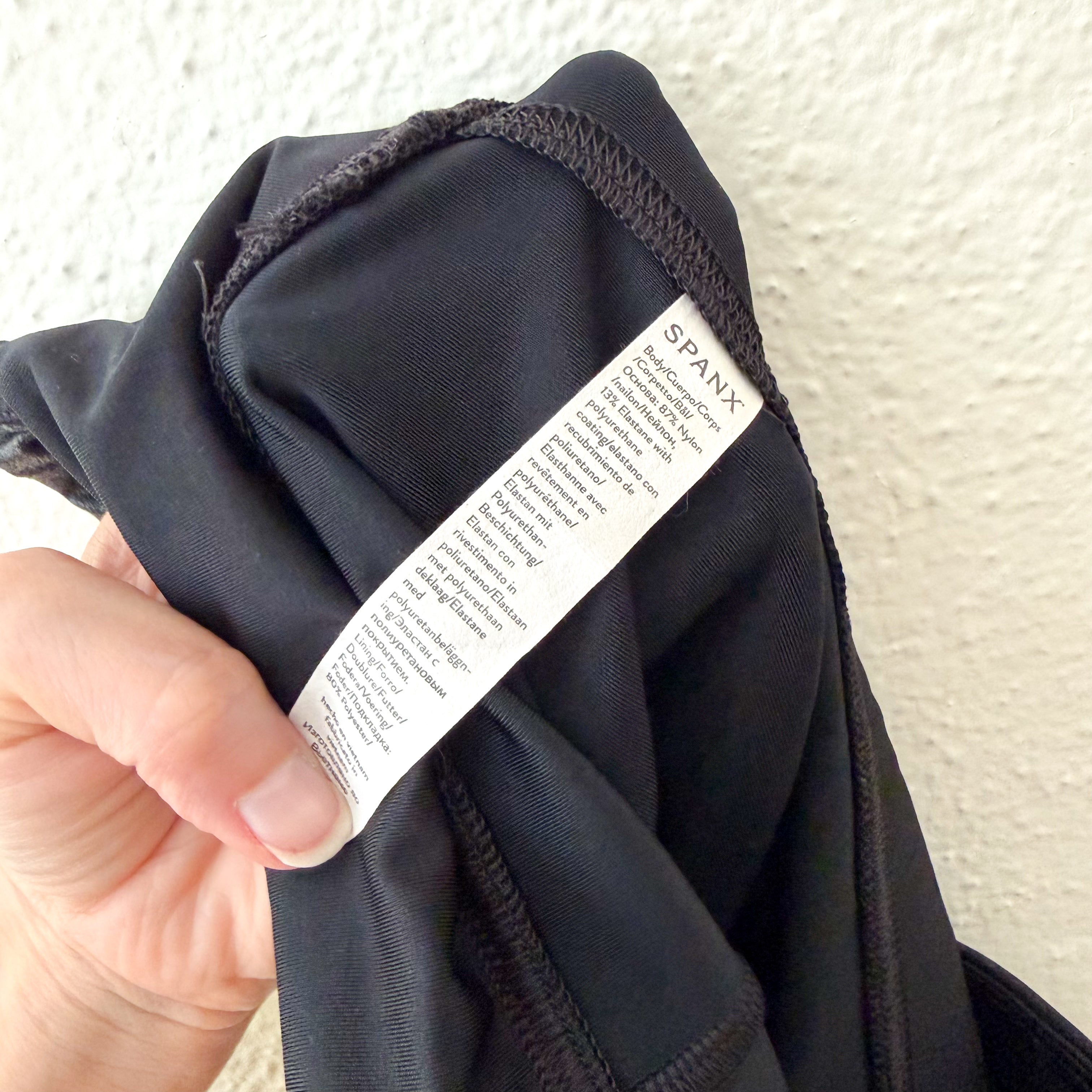 Spanx Black Faux Leather Leggings | S