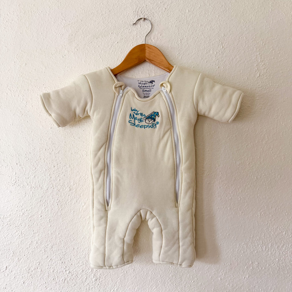 Baby Merlin Cream Cotton Magic Sleepsuit Infant Sleep Bag | S (3-6m)