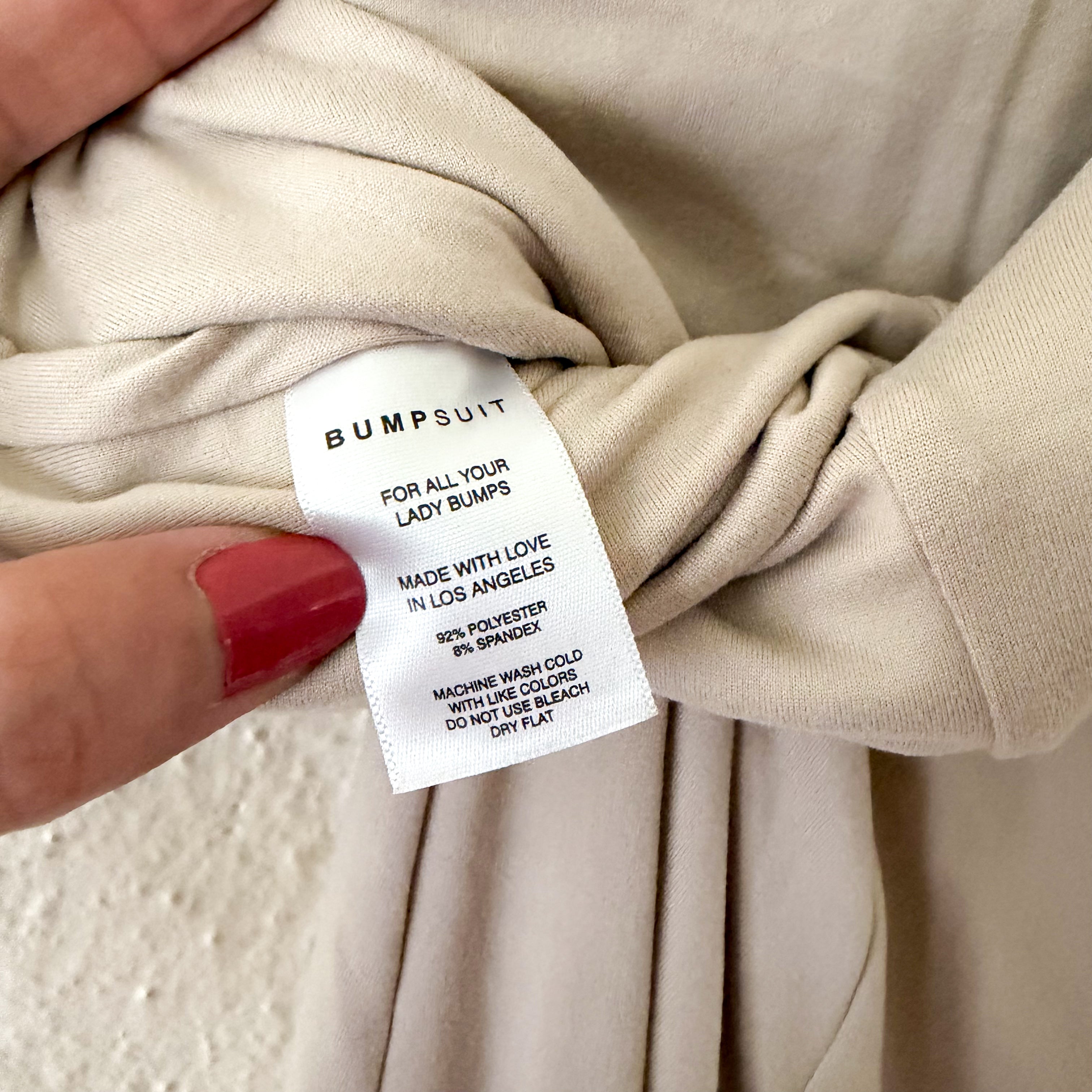 Bumpsuit The Lucy Maternity Unitard Jumpsuit in Oat | XS