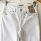 Madewell Mid-Rise Kick Out Crop Jeans in Pure White | 24