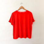 Vince 100% Silk Fire Orange Sheer Pocket Tee |  M