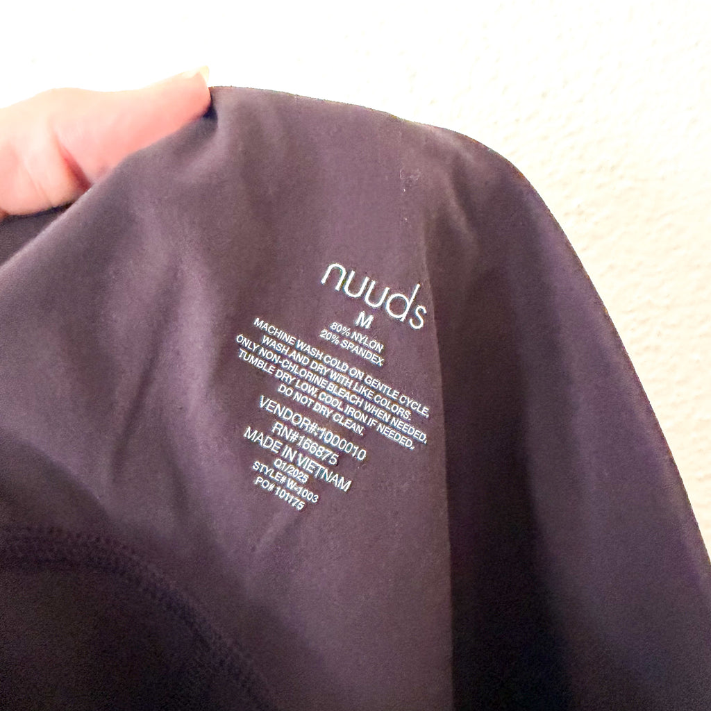 Nuuds High Waist Elevate Leggings in Eggplant | M