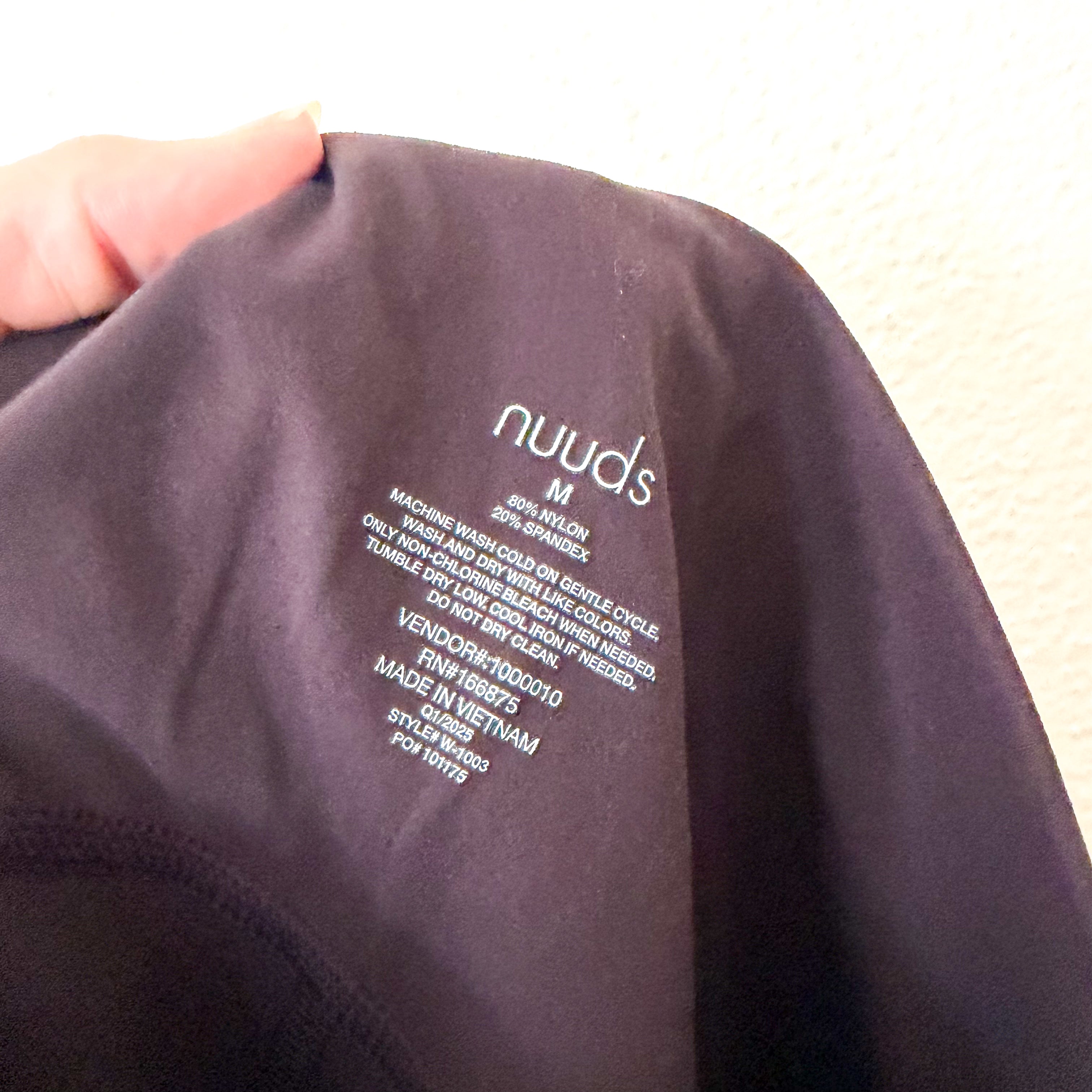 Nuuds High Waist Elevate Leggings in Eggplant | M