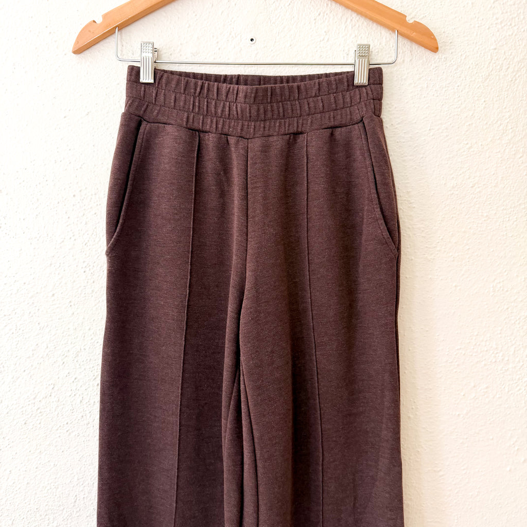Varley Double Soft The Wide Leg 30" Pant in Coffee Bean Marl | XXS