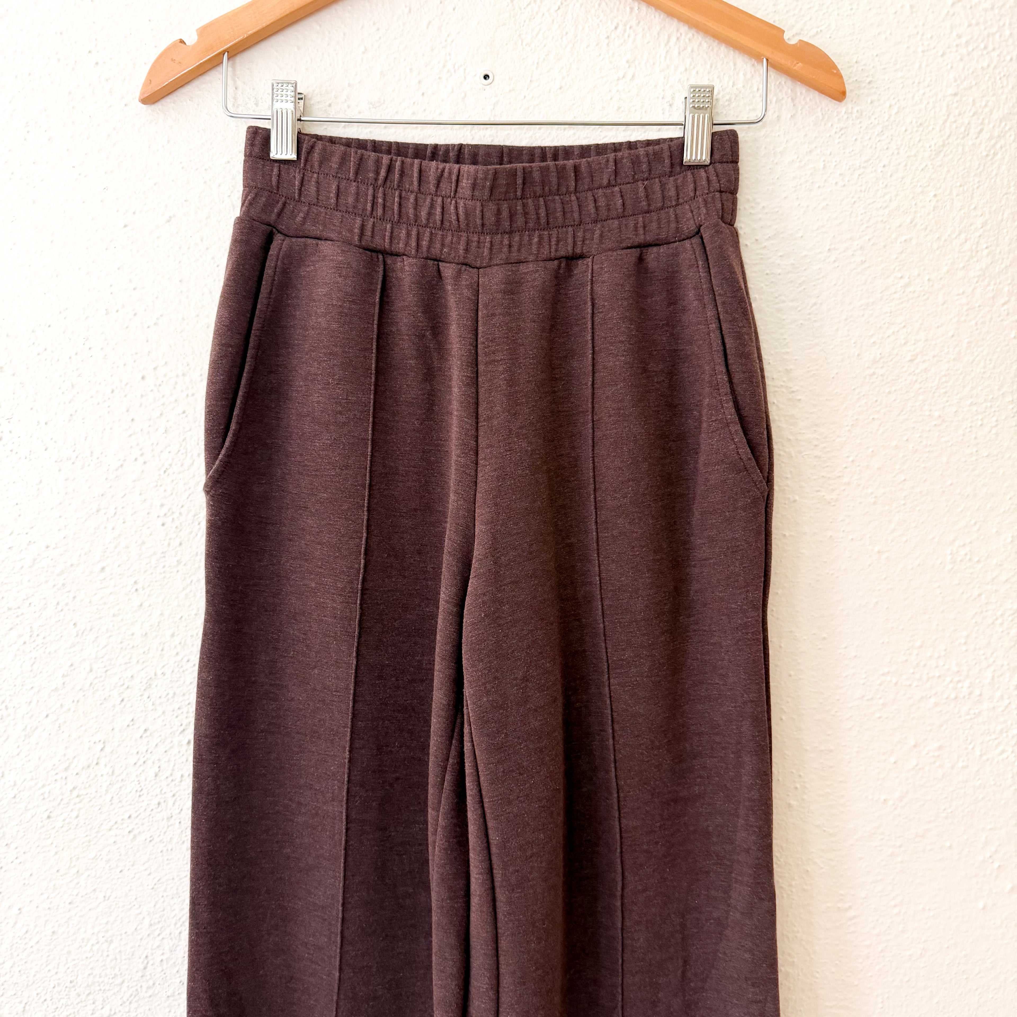Varley Double Soft The Wide Leg 30" Pant in Coffee Bean Marl | XXS