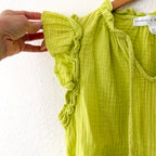 Chelsea & Theodore Neon Green Gauze Top | S