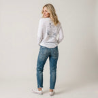 Jam Industries Après Ski Season Organic Cotton White Long Sleeve T-Shirt | XS