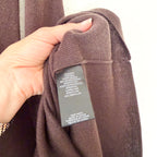 Charles Henry Wool Blend Off-The-Shoulder Long Sleeve Sweater Dress in Espresso | XS